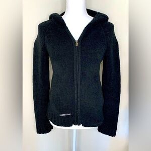 Burton Zip Up Hooded Sweater Black Women Size Small